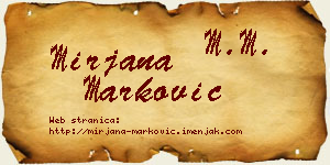 Mirjana Marković vizit kartica